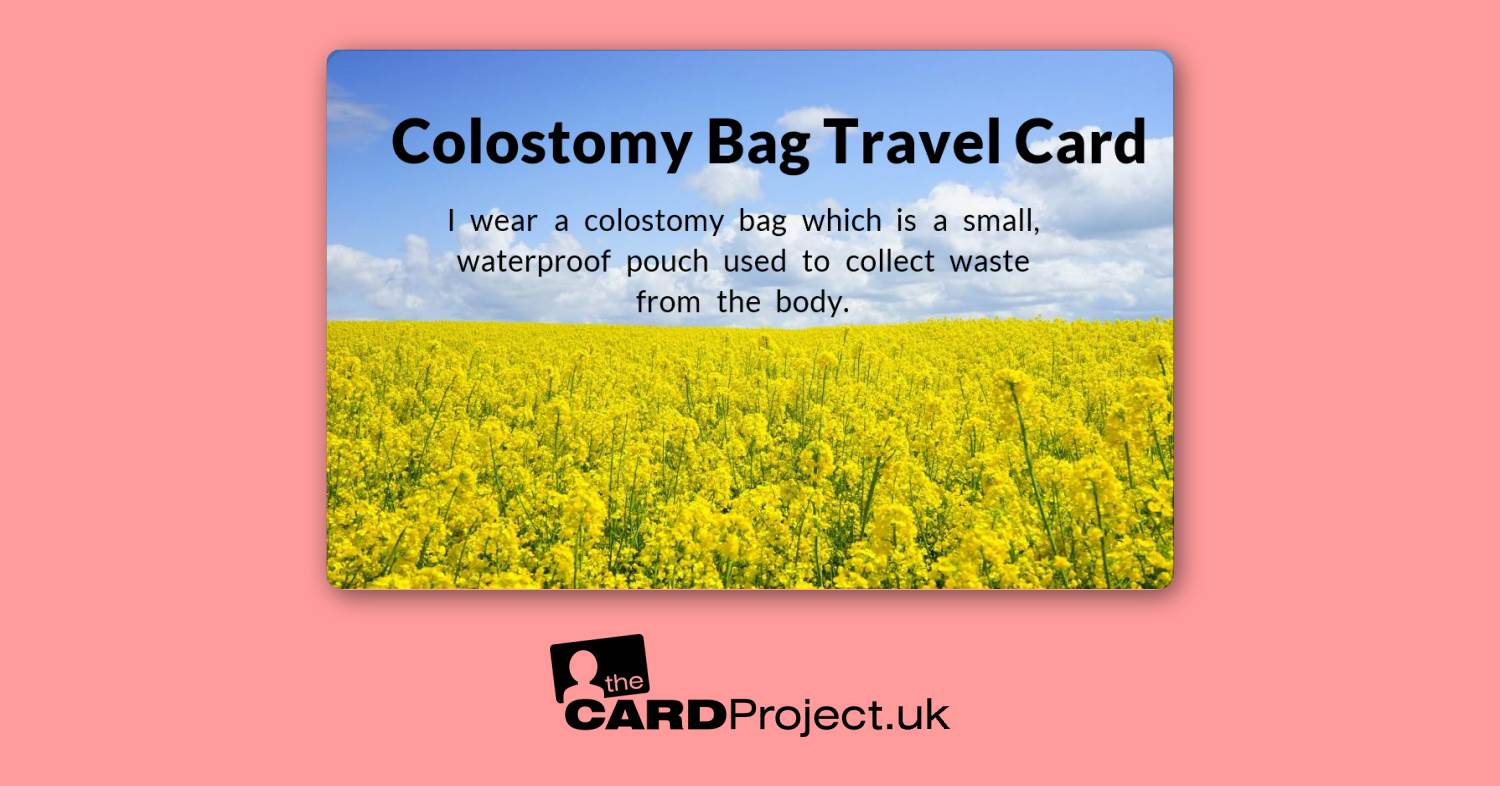 Colostomy Bag Travel Card